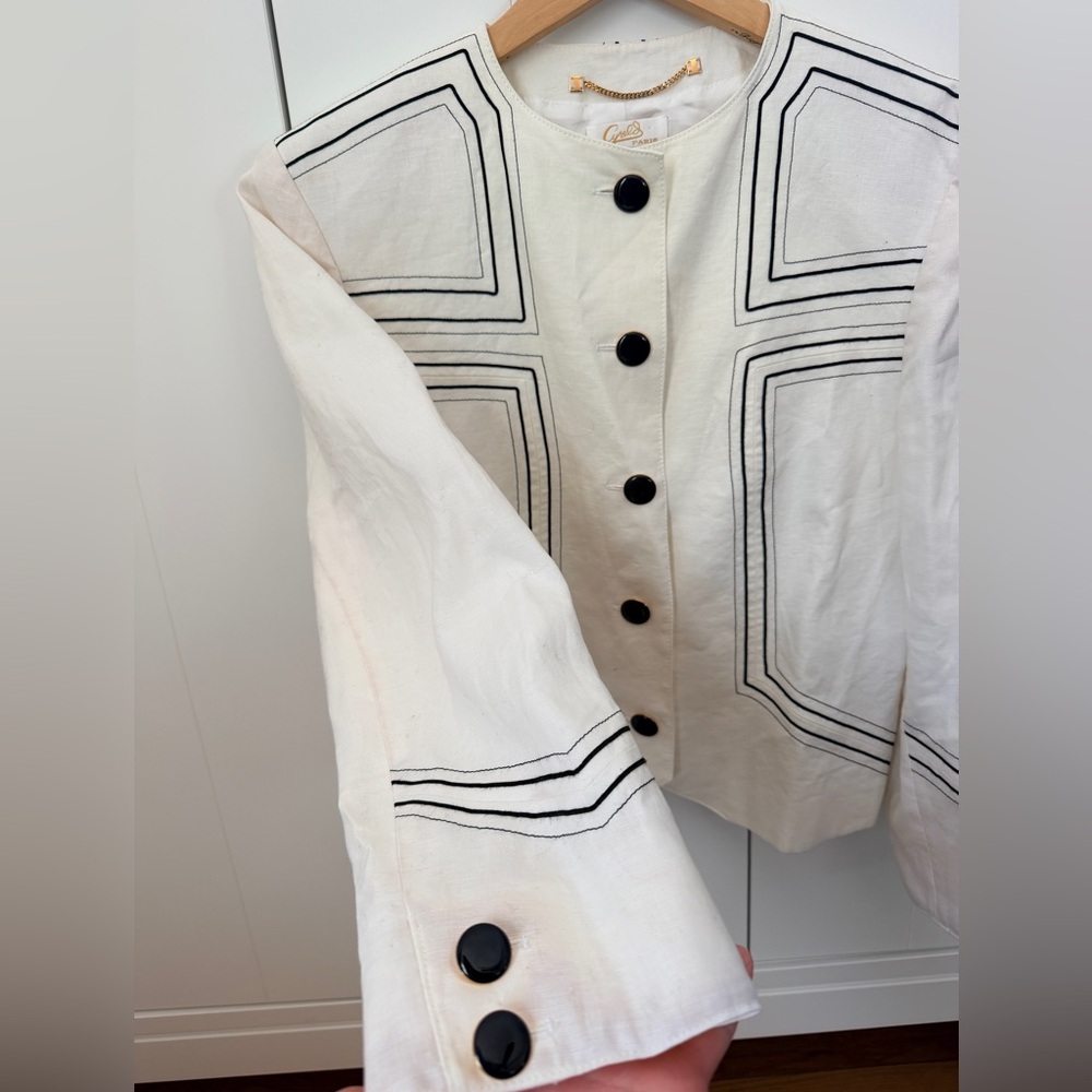 Louis Feraud Vintage 100% Linen Jacket - Picture 7 of 7